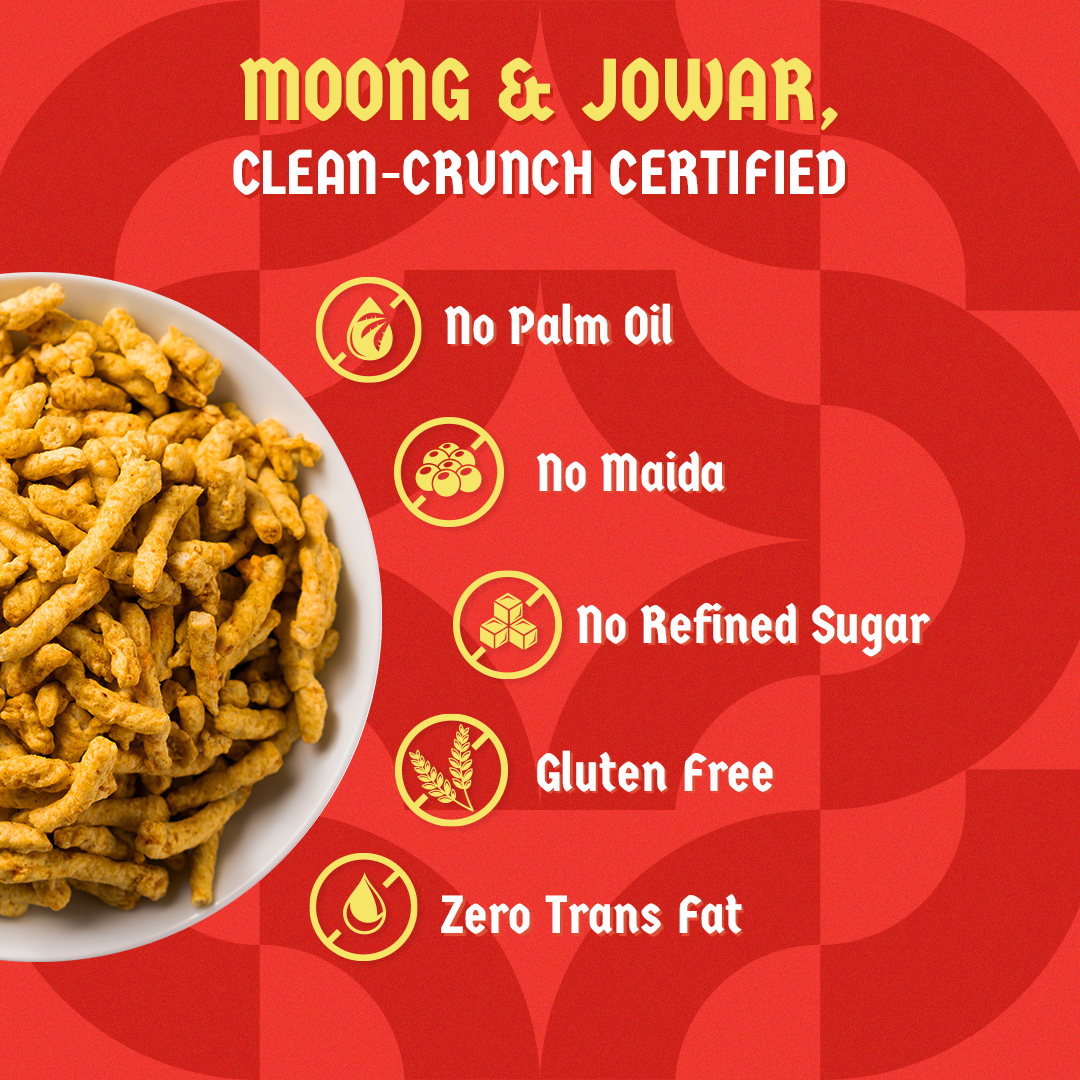 Klaw Mango Mania | Sprouted Moong & Jowar Sticks | Baked | No Palm Oil | High Protein I 40g
