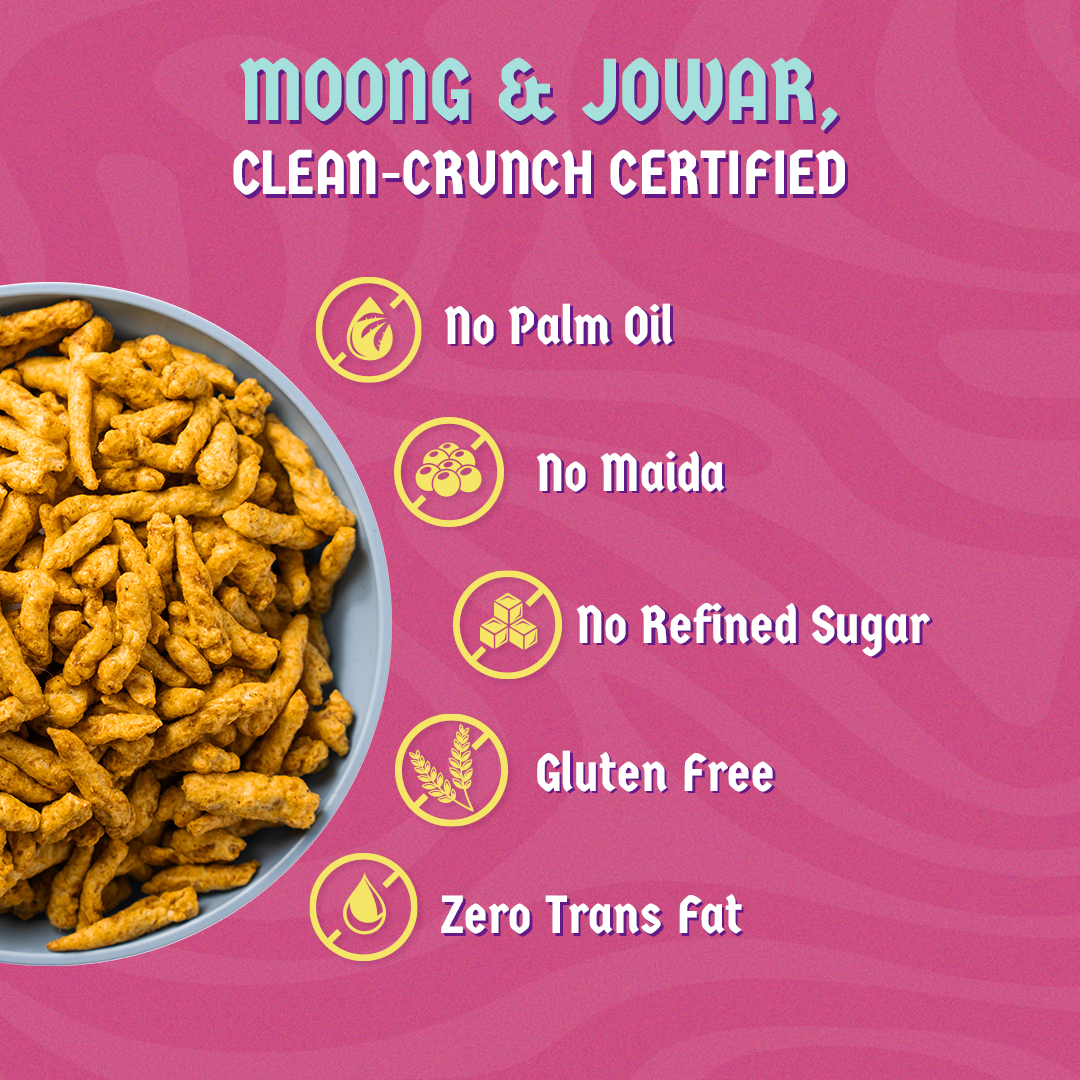Klaw Pudina Punch | Sprouted Moong & Jowar Sticks | Baked | No Palm Oil | High Protein | 40g