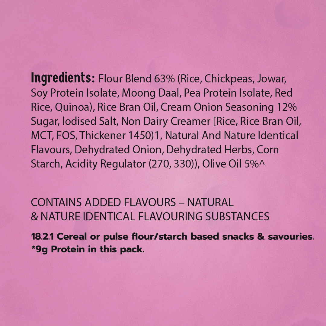 Klaw Scream & Onion Supergrain Puffs | Baked Not Fried | High Protein | Made with Olive Oil I 50g