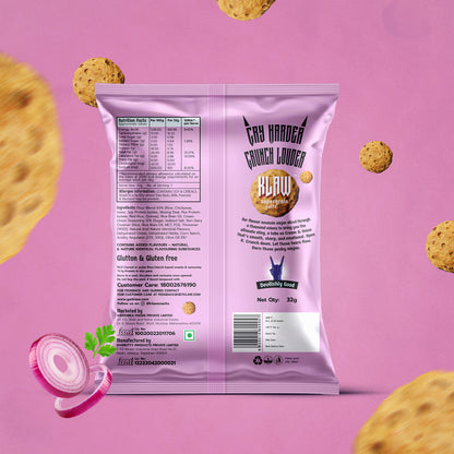 Klaw Scream & Onion Supergrain Puffs | Baked Not Fried | High Protein | Made with Olive Oil I 32g