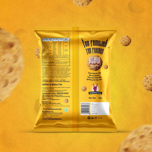 Klaw Masala Memory Supergrain Puffs | Baked Not Fried | High Protein | Made with Olive Oil I 32g