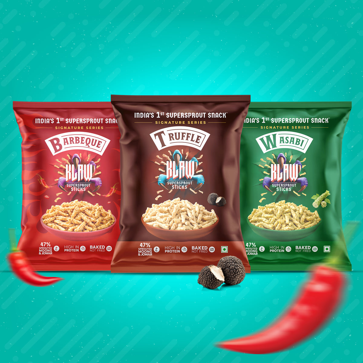 KLAW Combo Pack of 3 | Supersprout Snacks – Signature Series