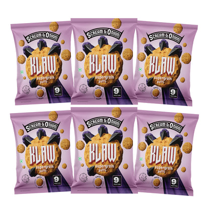 KLAW Scream & Onion Puffs Combo - Pack of 6