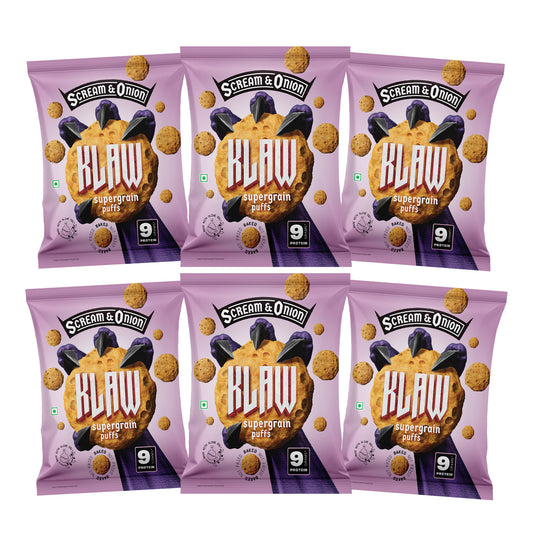 KLAW Scream & Onion Puffs Combo - Pack of 6