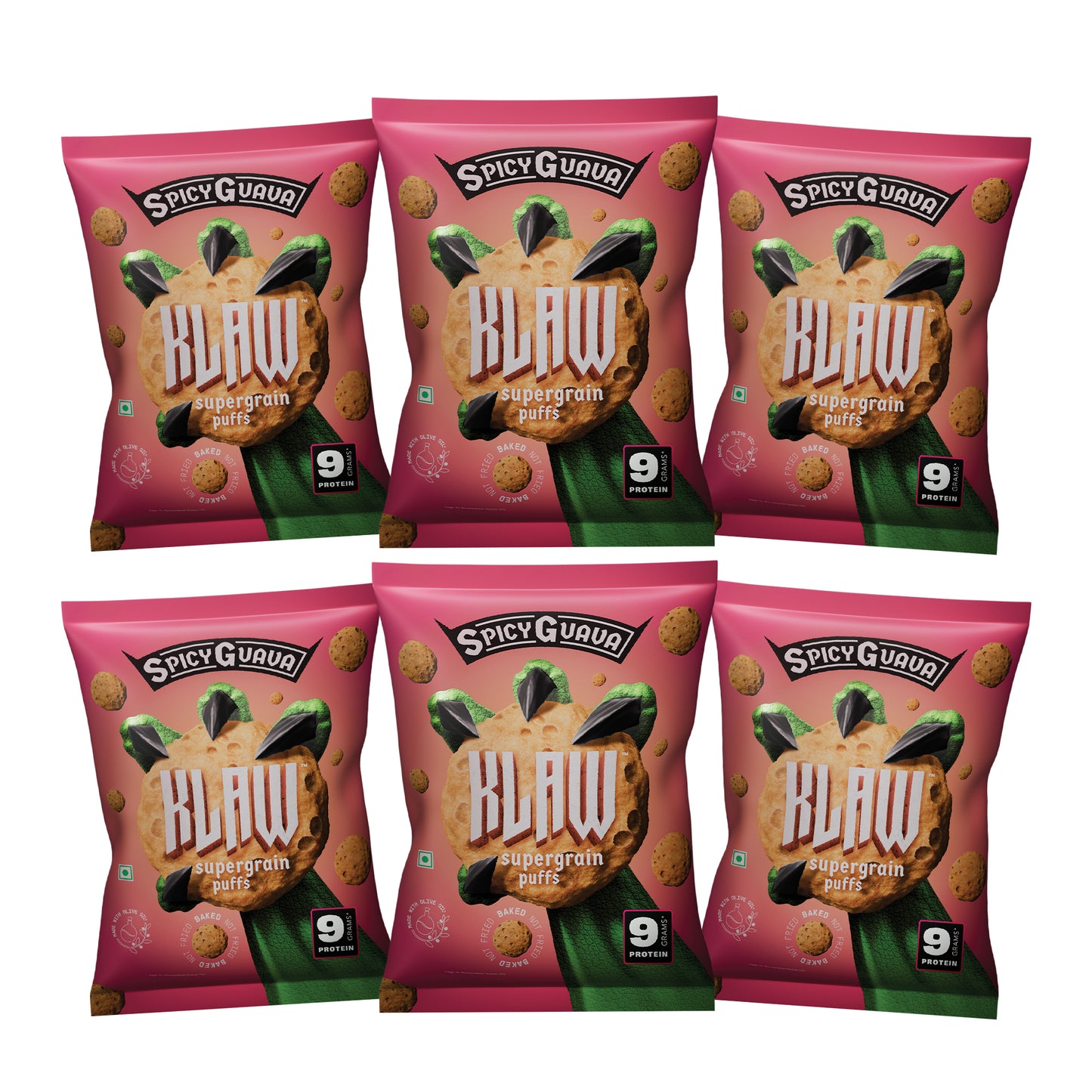 KLAW Spicy Guava Puffs Combo - Pack of 6