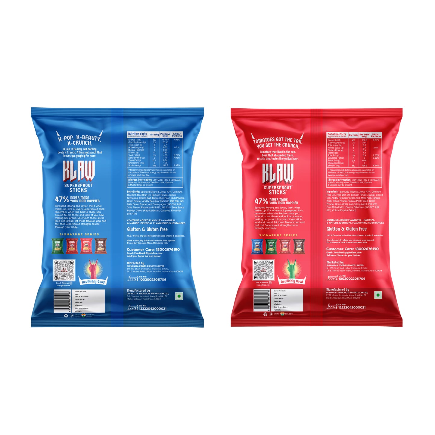 KLAW Kimchi & Sun-Dried Tomato Signature Combo - Pack of 2