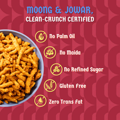 Klaw Korean Kick | Sprouted Moong & Jowar Sticks | Baked | No Palm Oil | High Protein | 35g
