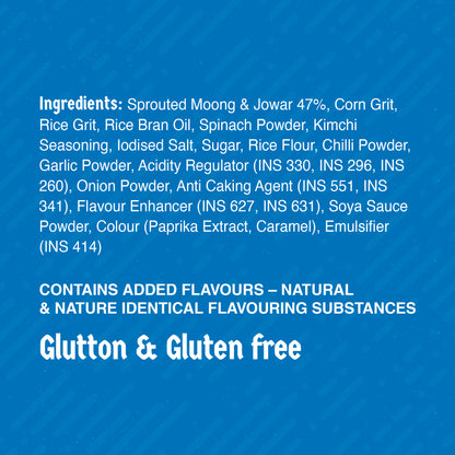 Klaw Kimchi Supersprout Sticks | Baked Not Fried | High Protein | 47% Sprouted Moong & Jowar