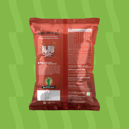 Klaw Masala Madness | Sprouted Moong & Jowar Sticks | Baked | No Palm Oil | High Protein | 40g