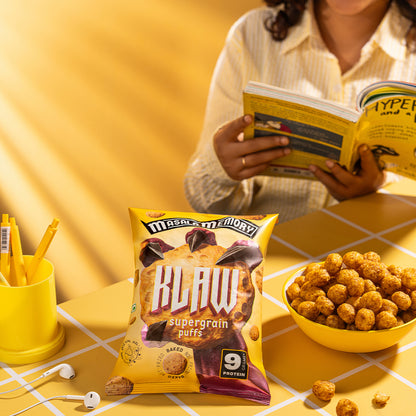 Klaw Masala Memory Supergrain Puffs | Baked Not Fried | High Protein | Made with Olive Oil I 50g