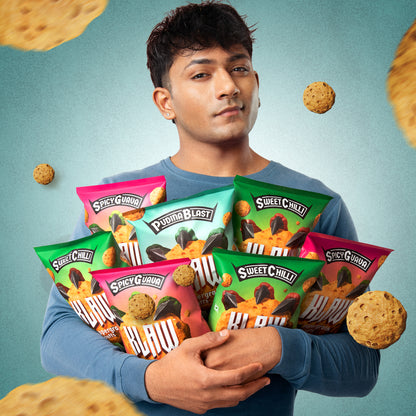 Klaw Pudina Blast Supergrain Puffs | Baked Not Fried | High Protein | Made with Olive Oil I 32g