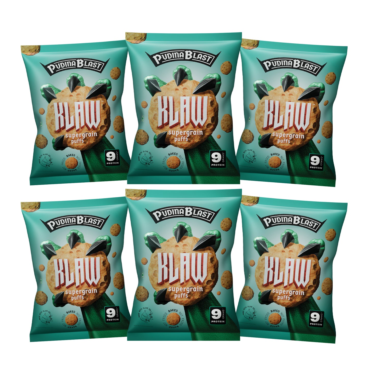 KLAW Pudina Blast Puffs Combo - Pack of 6