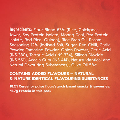 Klaw Rowdy Rasam Supergrain Puffs | Baked Not Fried | High Protein | Made with Olive Oil I 32g