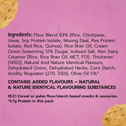 Klaw Scream & Onion Supergrain Puffs | Baked Not Fried | High Protein | Made with Olive Oil I 32g