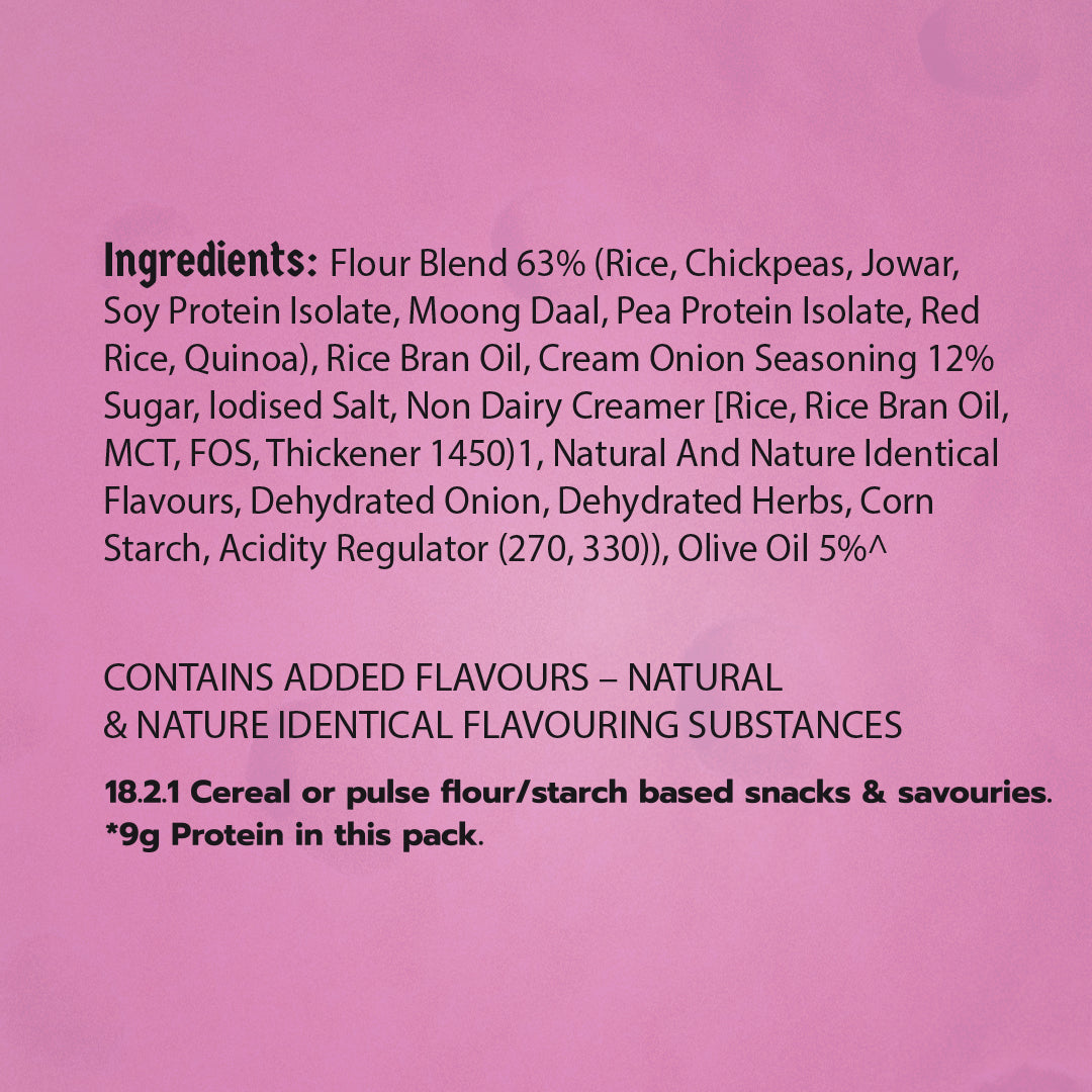 Klaw Scream & Onion Supergrain Puffs | Baked Not Fried | High Protein | Made with Olive Oil I 50g