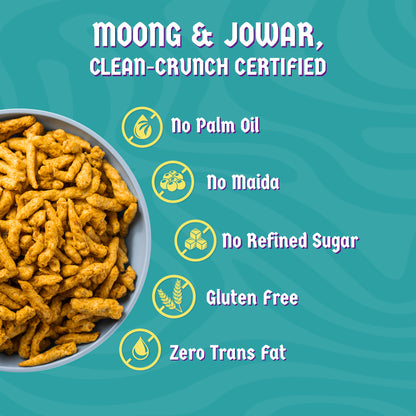 Klaw Pudina Punch | Sprouted Moong & Jowar Sticks | Baked | No Palm Oil | High Protein | 40g