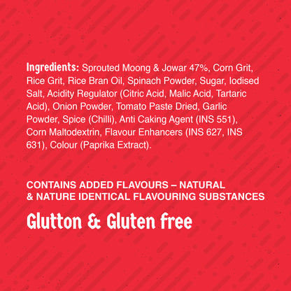 Klaw Sun-Dried Tomato & Basil Supersprout Sticks | Baked Not Fried | High Protein | 47% Sprouted Moong & Jowar