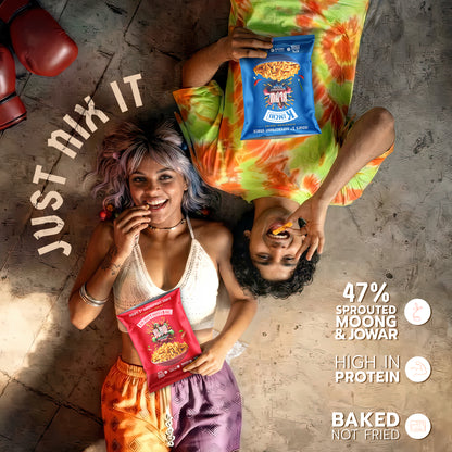 Klaw Sun-Dried Tomato & Basil Supersprout Sticks | Baked Not Fried | High Protein | 47% Sprouted Moong & Jowar