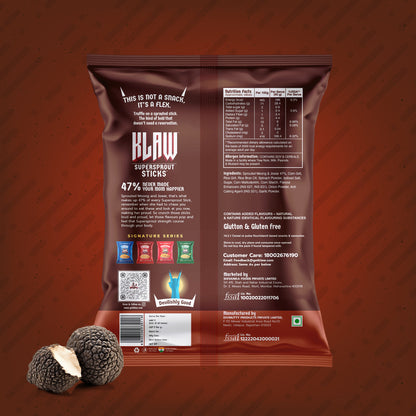 Klaw Truffle Supersprout Sticks | Baked Not Fried | High Protein | 47% Sprouted Moong & Jowar