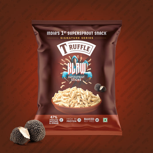 Klaw Truffle Supersprout Sticks | Baked Not Fried | High Protein | 47% Sprouted Moong & Jowar