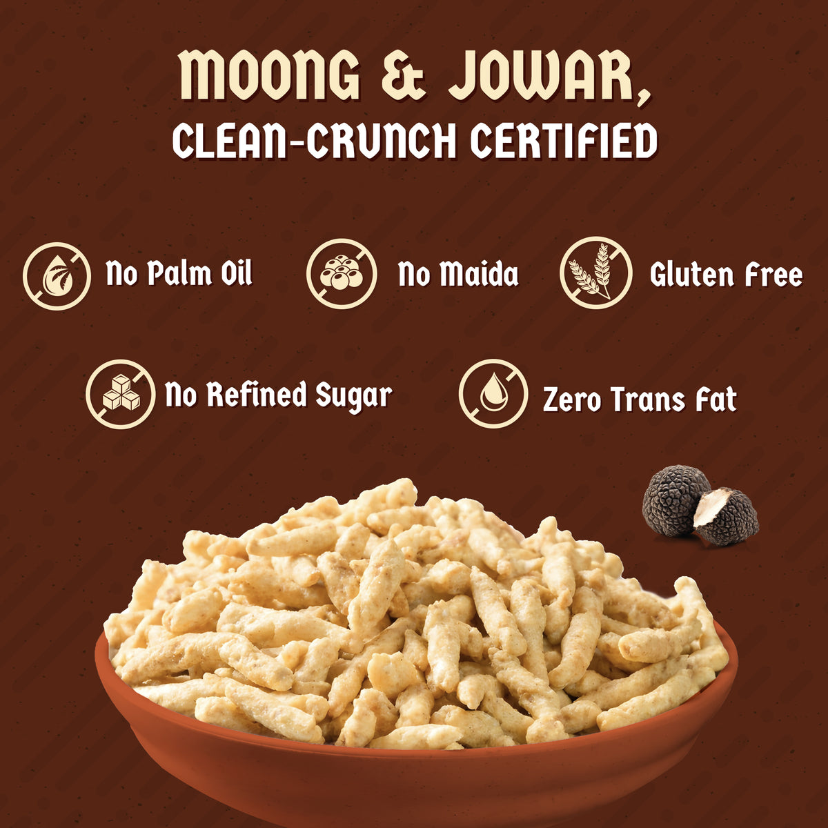 Klaw Truffle Supersprout Sticks | Baked Not Fried | High Protein | 47% Sprouted Moong & Jowar