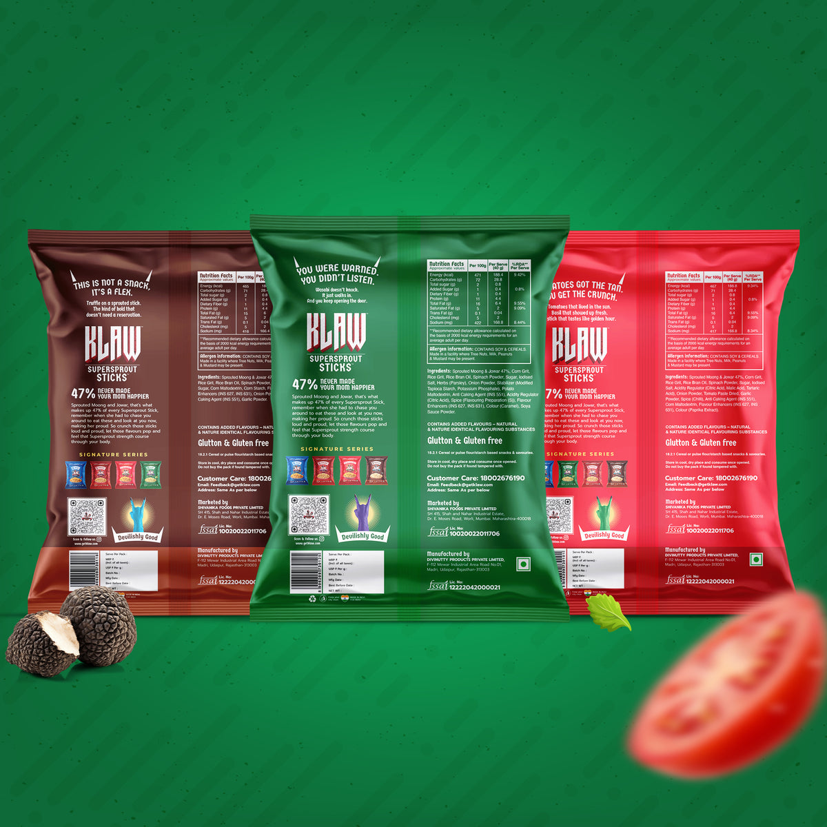 KLAW Combo Pack of 3 | Supersprout Snacks – Signature Series