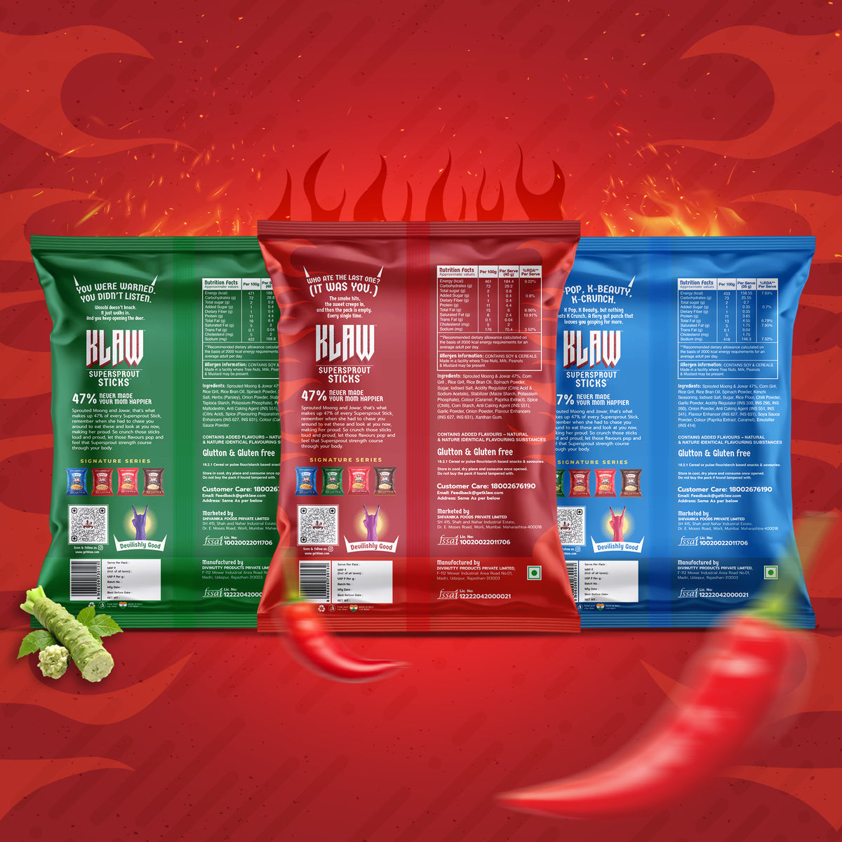 KLAW Combo Pack of 3 | Supersprout Snacks – Signature Series